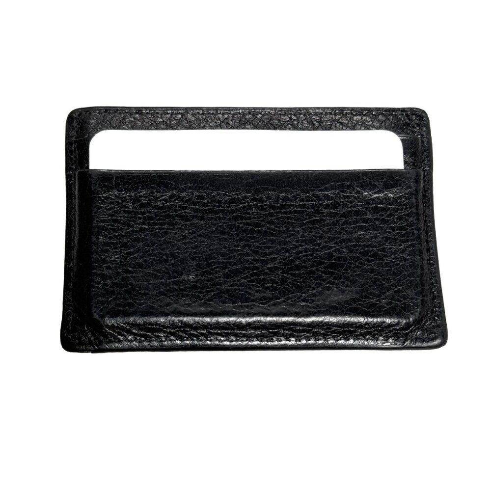 Balenciaga Black Leather Card Holder Mens Wallet - Picture 2 of 7